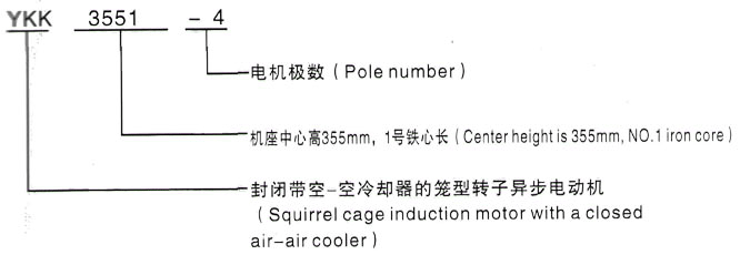 YKK系列(H355-1000)高压YR5003-10/250KW三相异步电机西安泰富西玛电机型号说明